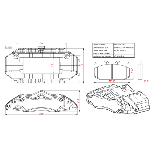 Front BBK- Mini 4-piston (16