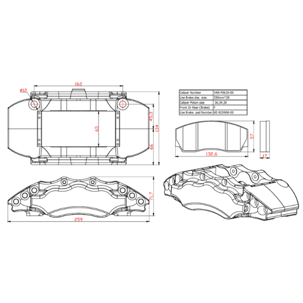 Front BBK- Medium 6-piston (17